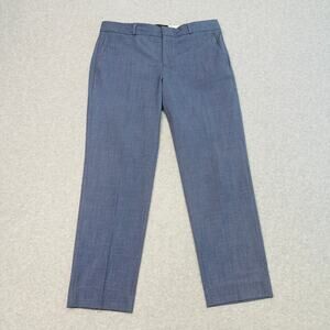 Banana Republic Hampton Pants WMNS 4 High Rise Chino Blue Straight Leg Stretchy